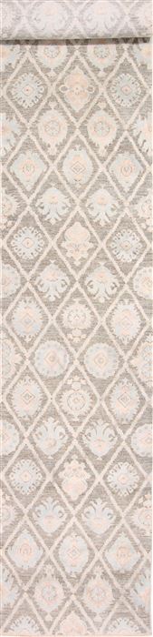 Modern Blue Runner Hand Knotted 26 X 170 Area Rug 254-29815 Image 0