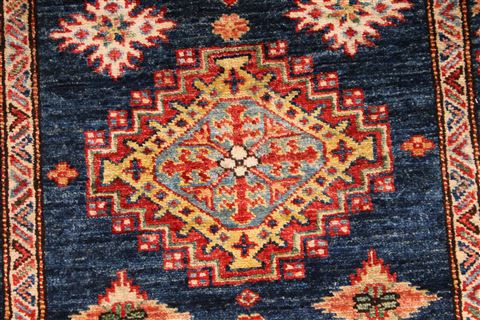 Kazak Beige Runner Hand Knotted 27 X 120 Area Rug 254-29819 Image 2