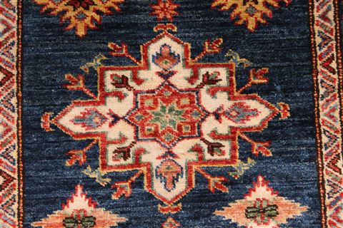 Kazak Beige Runner Hand Knotted 27 X 120 Area Rug 254-29819 Image 3