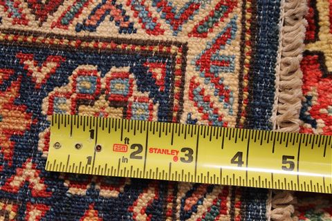 Kazak Beige Runner Hand Knotted 27 X 120 Area Rug 254-29819 Image 6
