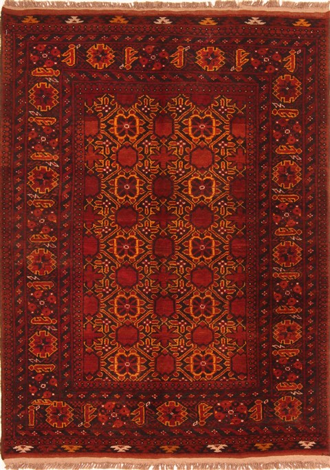 Bokhara Red Hand Knotted 49 X 67 Area Rug 100-29826 Image 0