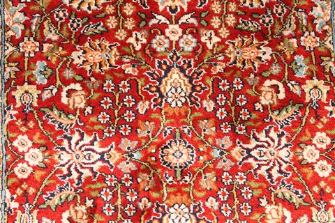 Kashmar Red Runner Hand Knotted 27 X 102 Area Rug 254-29827 Image 2