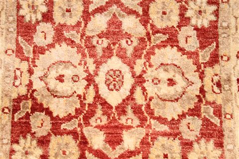 Pishavar Red Runner Hand Knotted 26 X 103 Area Rug 254-29831 Image 2