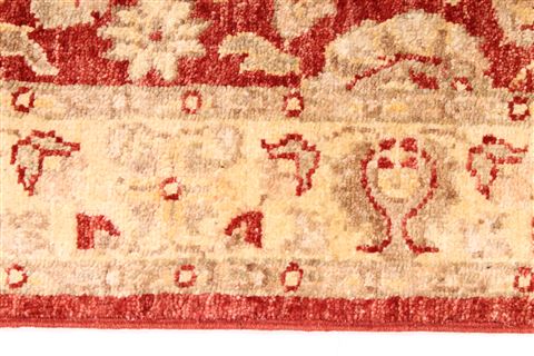 Pishavar Red Runner Hand Knotted 26 X 103 Area Rug 254-29831 Image 3