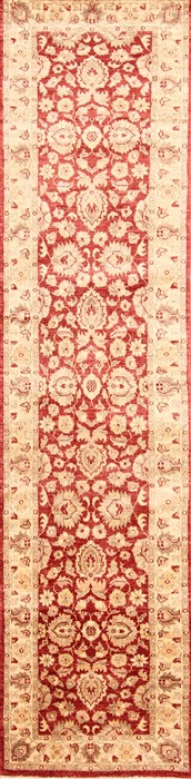 Pishavar Red Runner Hand Knotted 26 X 103 Area Rug 254-29831 Image 0