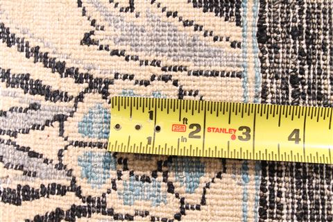 Modern Black Hand Knotted 81 X 98 Area Rug 254-29841 Image 5
