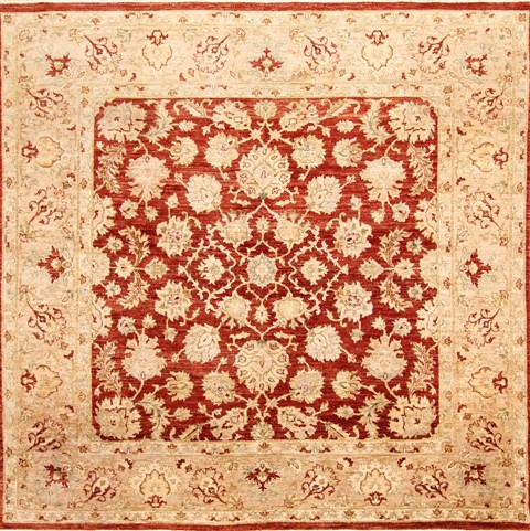 Ziegler Beige Square Hand Knotted 711 X 81 Area Rug 254-29844 Image 0