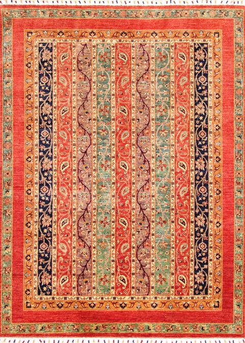 Gabbeh Multicolor Hand Knotted 59 X 79  Area Rug 254-29846 Image 0