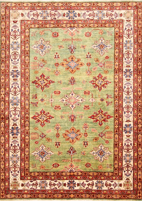 Kazak Beige Hand Knotted 510 X 80 Area Rug 254-29847 Image 0