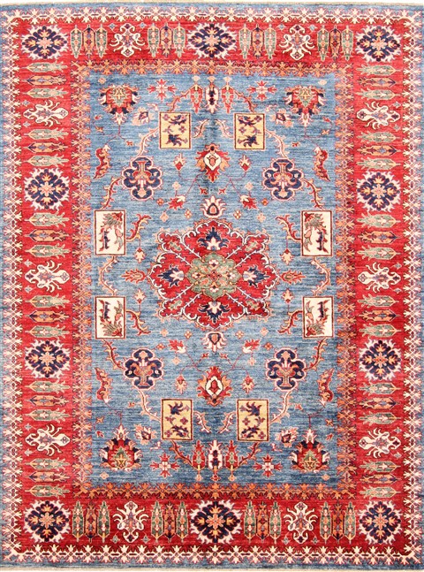 Kazak Red Hand Knotted 60 X 78 Area Rug 254-29851 Image 0