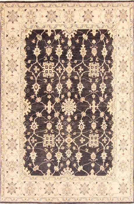 Pishavar Beige Hand Knotted 57 X 84 Area Rug 254-29853 Image 0