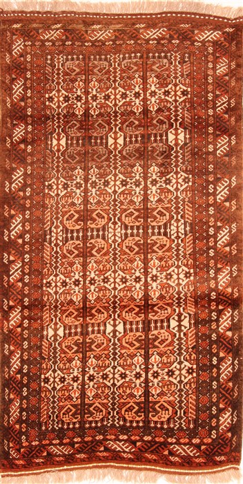 Kurdi Red Hand Knotted 37 X 66 Area Rug 100-29854 Image 0
