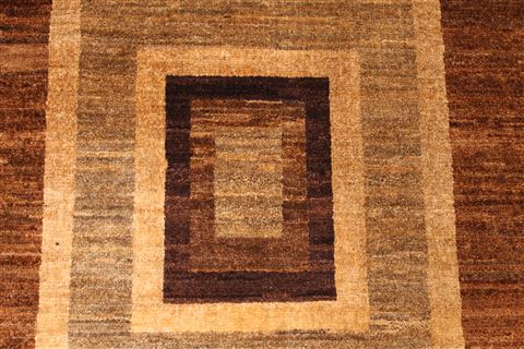Modern Brown Hand Knotted 58 X 710 Area Rug 254-29856 Image 2