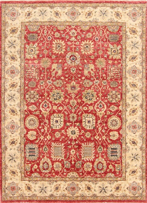 Modern Beige Hand Knotted 57 X 77 Area Rug 254-29857 Image 0