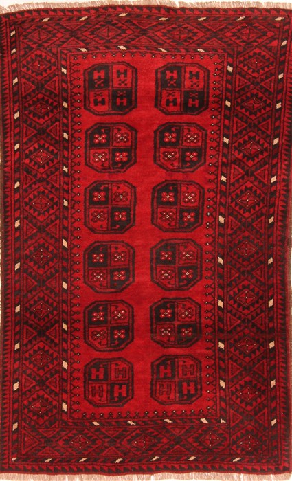 Bokhara Red Hand Knotted 35 X 58 Area Rug 100-29867 Image 0