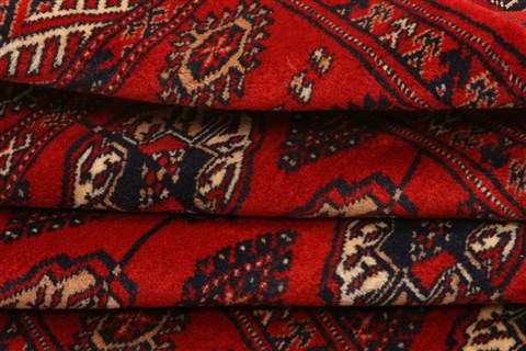 Bokhara Red Hand Knotted 37 X 411 Area Rug 100-29878 Image 3