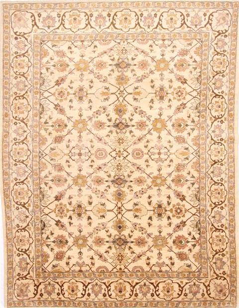 Pishavar Beige Hand Knotted 811 X 117 Area Rug 254-29879 Image 0