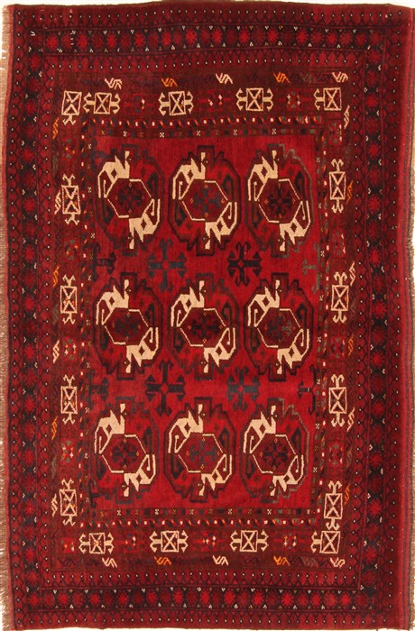 Bokhara Red Hand Knotted 36 X 57 Area Rug 100-29880 Image 0