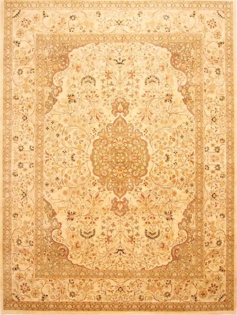 Haji Jalili Beige Hand Knotted 91 X 123 Area Rug 254-29883 Image 0