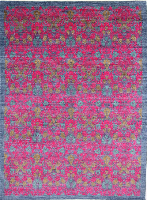 Modern Purple Hand Knotted 811 X 1110 Area Rug 254-29884 Image 0