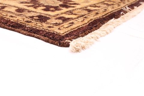 Pishavar Beige Hand Knotted 93 X 117 Area Rug 254-29886 Image 4