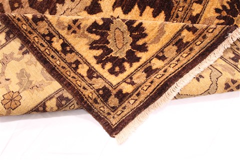 Pishavar Beige Hand Knotted 93 X 117 Area Rug 254-29886 Image 7