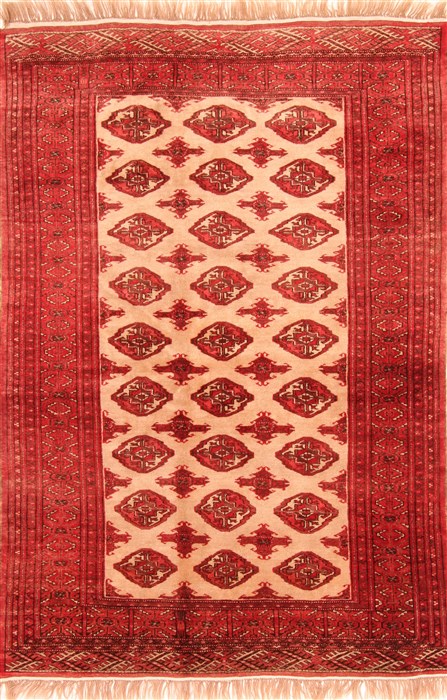Turkman Red Hand Knotted 46 X 66 Area Rug 100-29887 Image 0