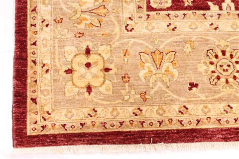 Pishavar Beige Hand Knotted 810 X 1110 Area Rug 254-29888 Image 1