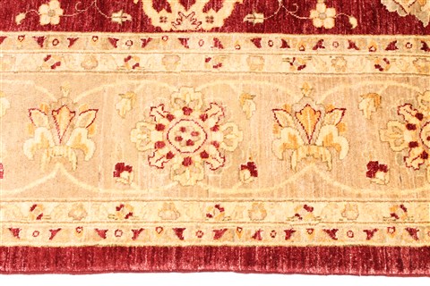 Pishavar Beige Hand Knotted 810 X 1110 Area Rug 254-29888 Image 3