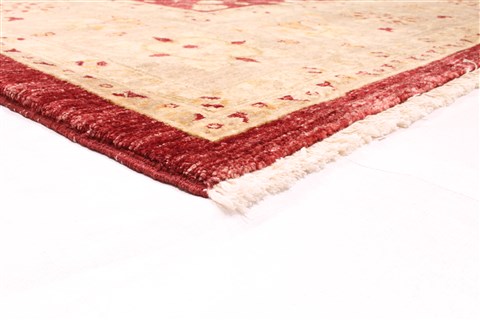 Pishavar Beige Hand Knotted 810 X 1110 Area Rug 254-29888 Image 4