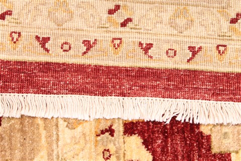 Pishavar Beige Hand Knotted 810 X 1110 Area Rug 254-29888 Image 5
