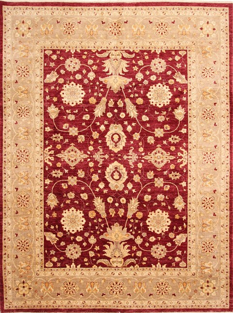 Pishavar Beige Hand Knotted 810 X 1110 Area Rug 254-29888 Image 0