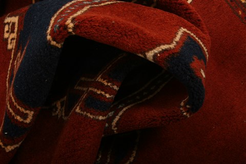 Yamouth Red Square Hand Knotted 56 X 65 Area Rug 100-29889 Image 1