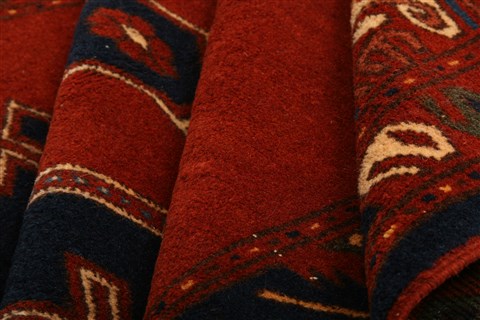 Yamouth Red Square Hand Knotted 56 X 65 Area Rug 100-29889 Image 2
