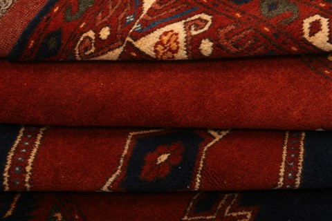 Yamouth Red Square Hand Knotted 56 X 65 Area Rug 100-29889 Image 3