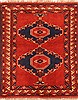 Yamouth Red Square Hand Knotted 56 X 65 Area Rug 100-29889 Thumb 0