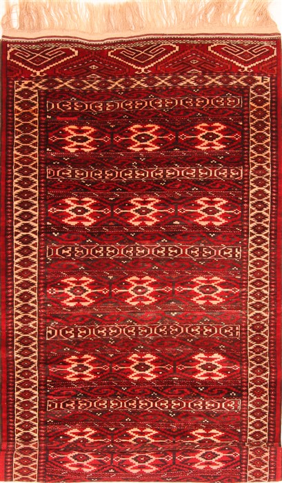Yamouth Red Runner Hand Knotted 39 X 92 Area Rug 100-29890 Image 0