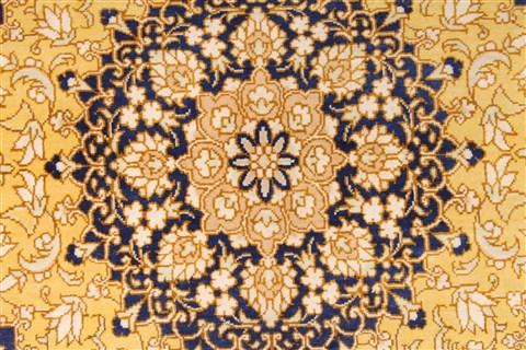Qum Beige Square Hand Knotted 110 X 26 Area Rug 254-29898 Image 2