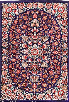 Qum Beige Hand Knotted 1'10" X 2'7"  Area Rug 254-29899