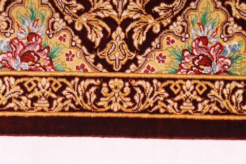 Qum Beige Hand Knotted 21 X 31 Area Rug 254-29900 Image 3