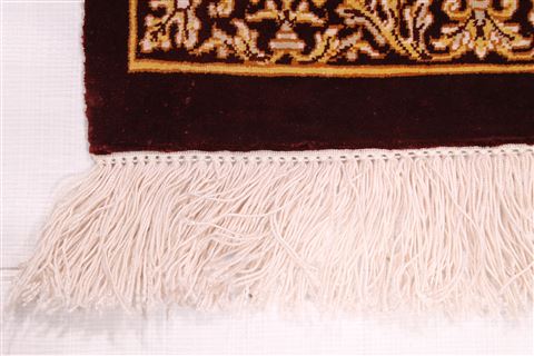 Qum Beige Hand Knotted 21 X 31 Area Rug 254-29900 Image 6