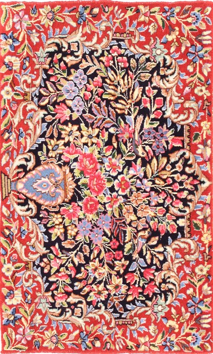 Kerman Blue Hand Knotted 20 X 30 Area Rug 254-29905 Image 0