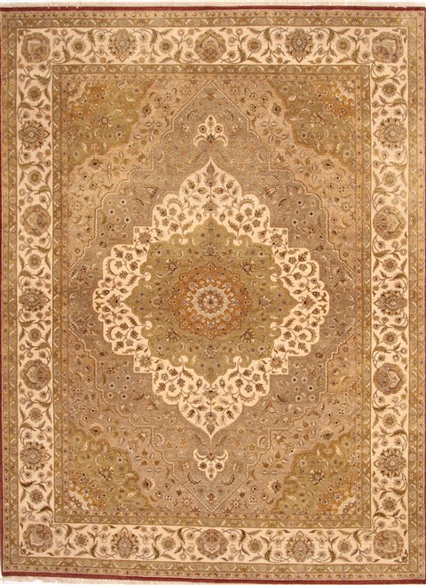 Haji Jalili Beige Hand Knotted 93 X 126 Area Rug 254-29912 Image 0