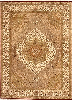 Haji Jalili Beige Hand Knotted 9'3" X 12'6"  Area Rug 254-29912