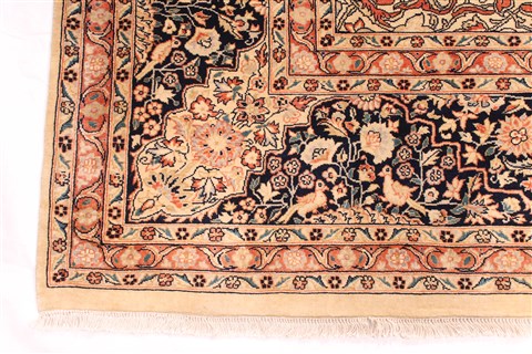 Tabriz Beige Hand Knotted 90 X 120 Area Rug 254-29913 Image 1