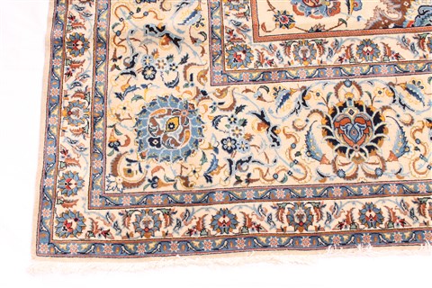 Kashan Blue Hand Knotted 109 X 150 Area Rug 254-29916 Image 1