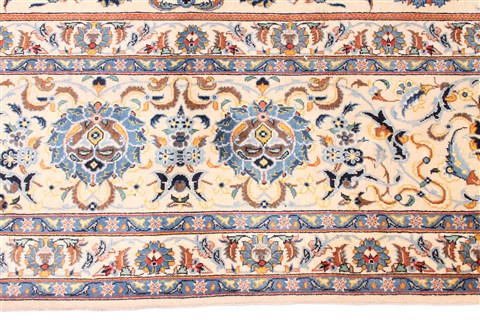 Kashan Blue Hand Knotted 109 X 150 Area Rug 254-29916 Image 3