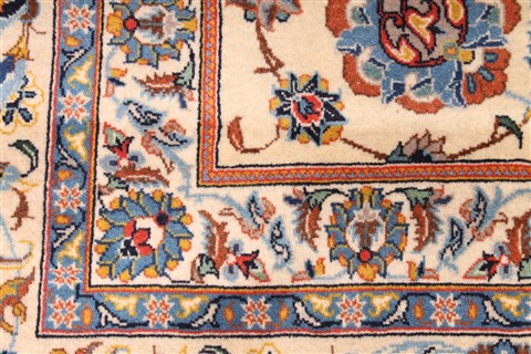 Kashan Blue Hand Knotted 109 X 150 Area Rug 254-29916 Image 4