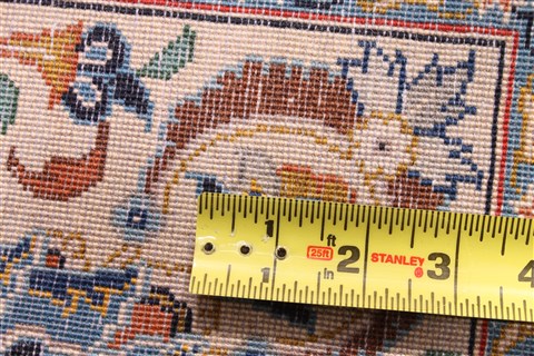 Kashan Blue Hand Knotted 109 X 150 Area Rug 254-29916 Image 8