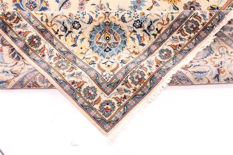Kashan Blue Hand Knotted 109 X 150 Area Rug 254-29916 Image 9